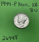 1944-P Mercury Dime 10c BU Uncirculated Coin  90% Silver