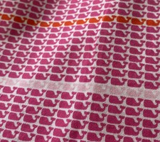 Vineyard Vines Skirt 2 Whale Stripe Pink Cotton Stretch Lined Pockets Side Zip