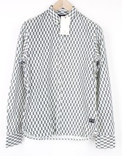SCOTCH SODA Ams Couture Men's S White Cotton Patterned Long Sleeve Shirt