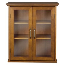 Elegant Home Fashions Removable Bathroom Wall Storage Cabinet Oil Oak finish