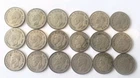Lot of 18 Canadian Silver Dimes 10c King George VI Era Circulated Ungraded # 50