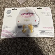 JUST MARRIED CAR SHAPED BALLOON ANAGRAM 28 IN X 37 IN