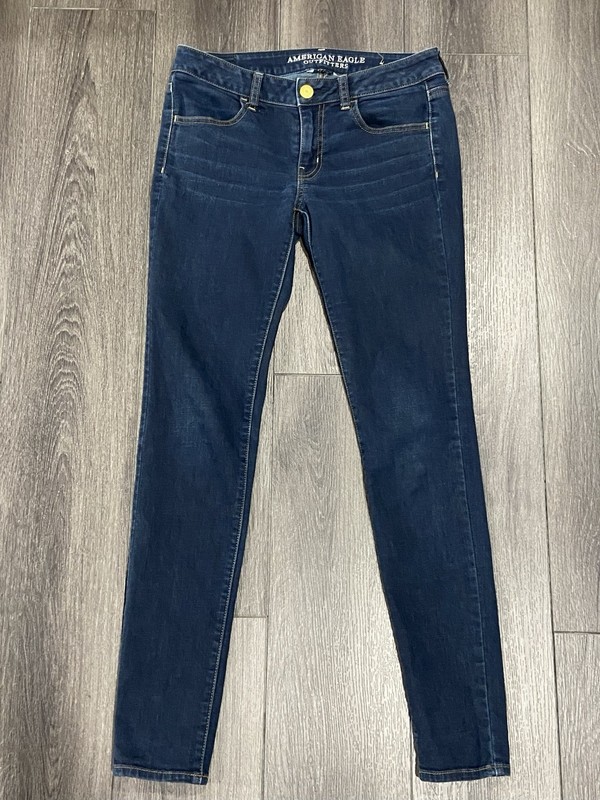 American Eagle Jegging Womens Size 6 Long Blue Denim Super Stretch