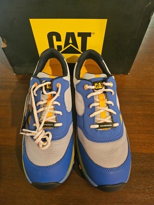 CAT Womens Quake Comp Toe ASTM Sneaker Sz 9.5 M Blue Gray Orange