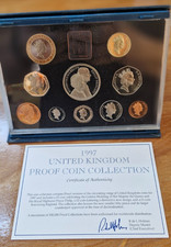 1997 Royal Mint UK Proof Coin Collection QEII Boxed Set with Certificate