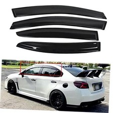 4-Pack Side Window Vent Visor Rain Guard Wind Shade Deflector JDM Style Black
