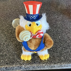 Peluche Sam L'Aigle - Mascotte Olympique Los Angeles 1984 - Applause 9 Pouces - NOS