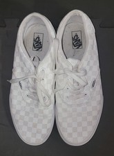 Kids White Checkerboard Vans Size 6.5 Youth