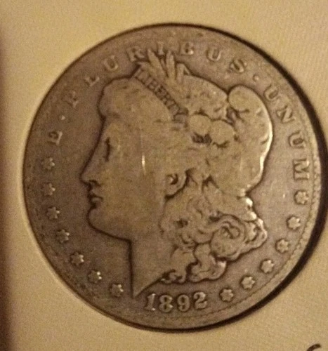 1892 CC Morgan Dollar VG To Fine Low Mintage Key Date