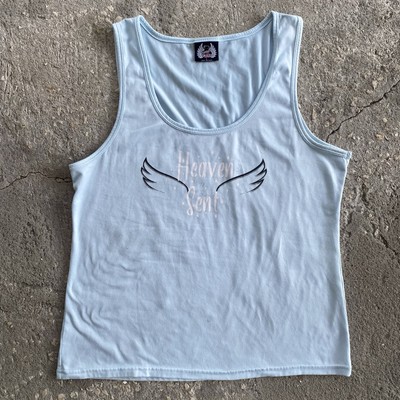 Y2k Baby Blue Heaven Sent Tank Top by Forever Spoiled Size Large Vintage