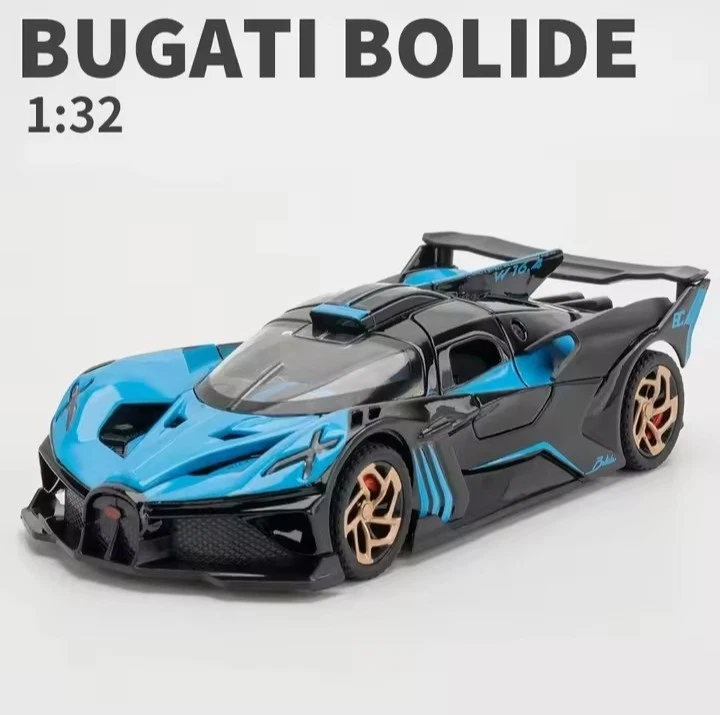 Modèle De Bugatti Bolide Jouet,Véhicule En Métal Idéal Pour Cadeau, Anniversaire - Photo 2/4