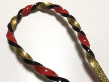 Resin 2-Tone Twist Hairpin 14cm Elegant Kanzashi Accessory Used