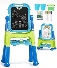 Easel for Kids, Adjustable Standing Art Easel for Kids 3 4, Magnetic Chalkboa...