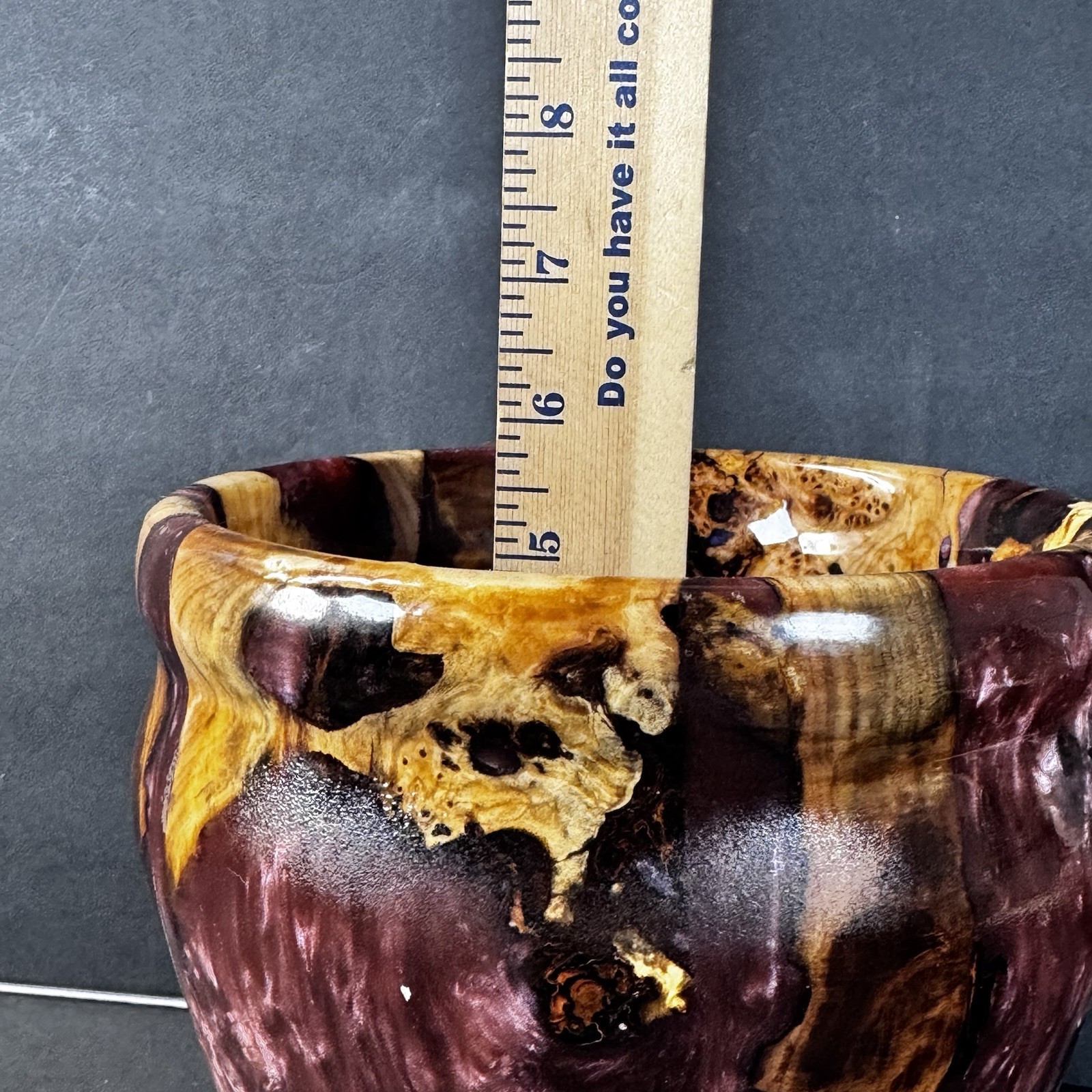 Handmade Pecan Wood and Resin Bowl Decorative Unique