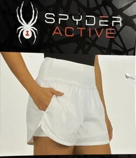 Spyder Active Women's Woven Shorts, White, Size L