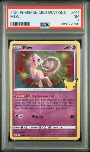 2021 POKEMON CELEBRATIONS #011 MEW PSA 7