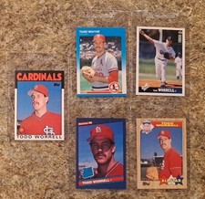(5) Todd Worrell 1986 Topps Rookie card RC Donruss 1987 Fleer Cardinals Traded. rookie card picture