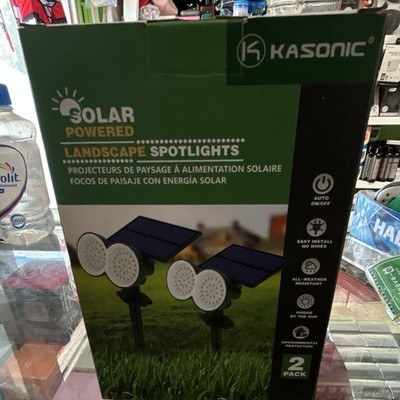 Kasonic Solar Powered LED Spotlights 2-Pack, 2 Color Temperatures, SL-21