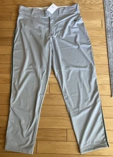 NWT Men’s Nike Team Baseball Elastic Waist Stretch Gray Pants Sz XXL BQ5489-059
