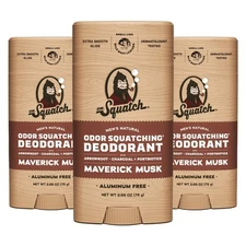 Natural Deodorant for Men - Odor-Squatching Aluminum Free - Maverick Musk 2.6...