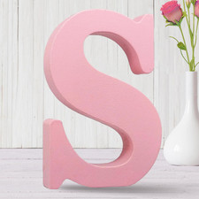 8 Inch Pink Wood Letters Unfinished Wood Letters for Wall Decor Decorative Stand