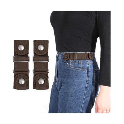 2pcs No Buckle Belt Women Men Buckle Free Elastic Belt S...