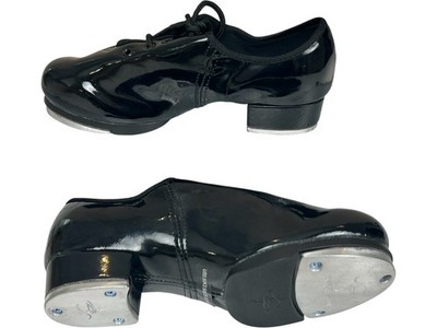 Tanzshow Lack Stepptanz Mary Jane Schuhe UK 3,5 Mädchen Schwarz Performance Neu