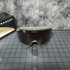 Oakley Target Line L Snow Goggles Matte Black Dark Grey Lens New