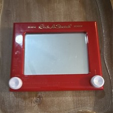 Etch A Sketch Magic Screen Drawing Toy, Red Frame with White Knobs