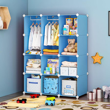 Portable Baby Dresser Kids Closet Organizer - Blue Storage Solution