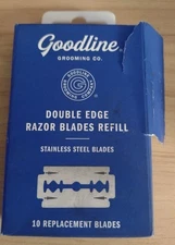 Goodline Grooming Co.  Double Edge Stainless Steel  Razor Blade Refills 10 ct