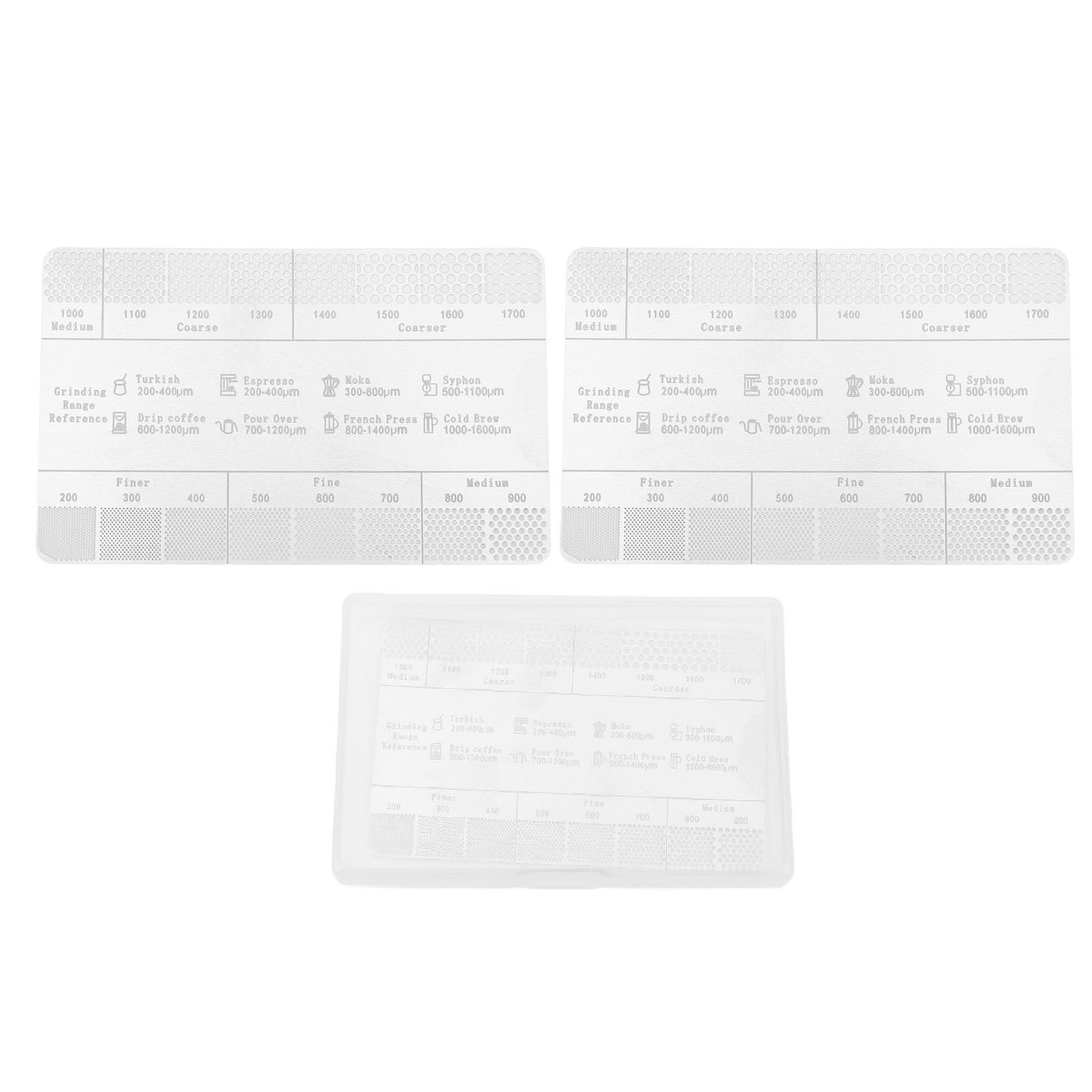 NEW Coffee Ground Measuring Card Rough Reference Card Ground Coffee Measuring