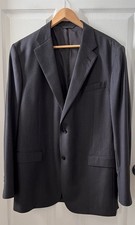 Ermenegildo Zegna Cloth Trofeo 100 Wool Jacket Blazer Men 46L Gray Herringbone