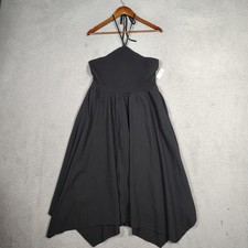 Old Navy Dress Women's XL Black Smocked Halter Neck Asymmetrical Summer NWT