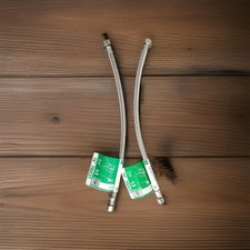 Sink Faucet Hoses, Quantity 2 New, Homewerks, 16" Long, 1/2 FIP, 3/8 Comp.