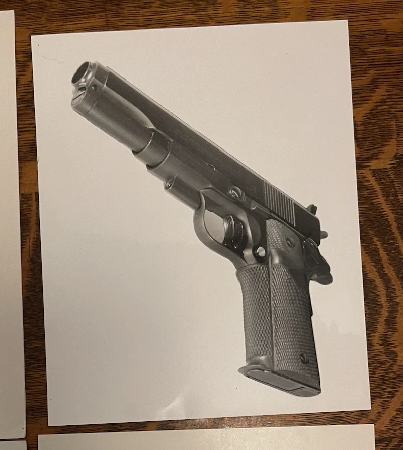 LOT-4~ COLT .45 PROMO GLOSSY PHOTO & 3 BROCHURES~ 1973~ FRANK PACHMAYR'S - Image 2 of 4