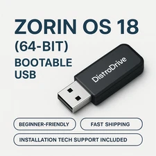 Zorin OS 18 Core Bootable USB 64-bit Linux Live/Install - Windows 11 Replacement