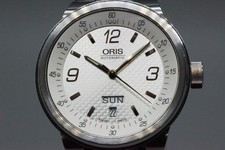 *Near MINT* ORIS 7560 WILLIAMS F1 Day Date Silver Dial Automatic Men's Watch 5