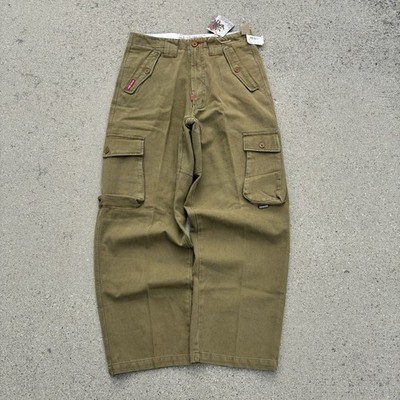 Ecko Unltd Pants Mens 32 Olive Cargo Baggy Utility Hip Hop Y2k Flight Rave