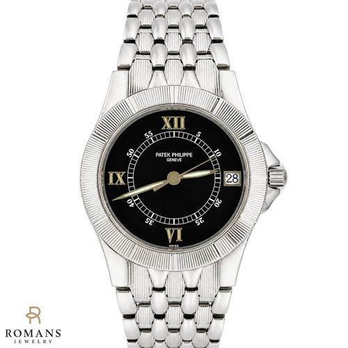 Patek Philippe Neptune 5080/1 Black Dial Stainless Steel Automatic Watch 36.5mm