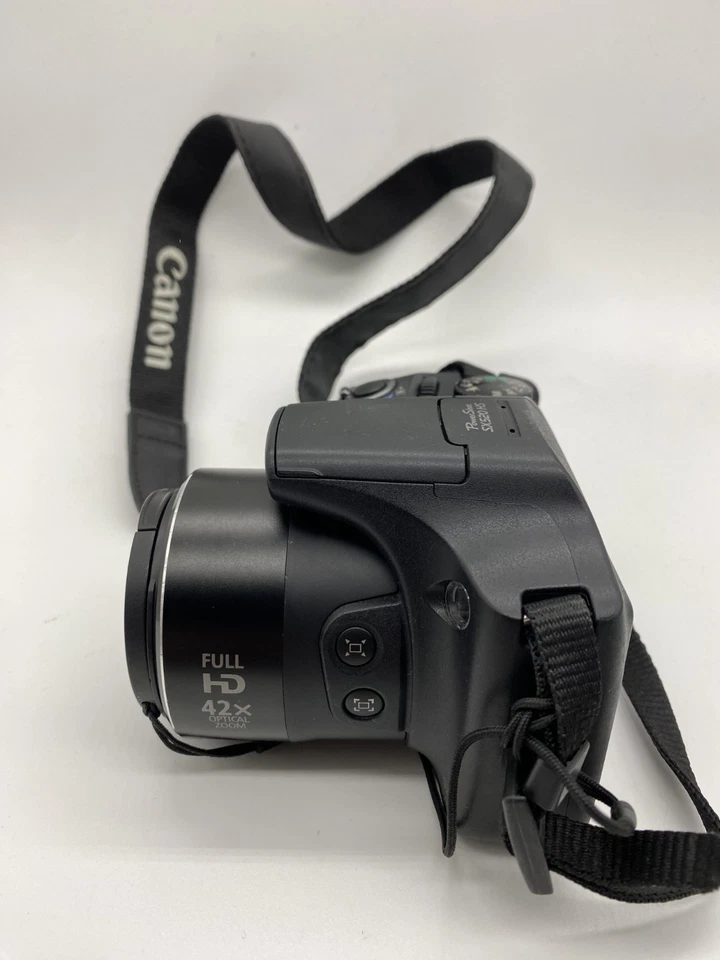 Cámara digital Canon PowerShot SX520 HS 16,0 MP - negra con cargador. Foto 2 de 4