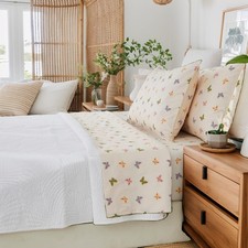 Sheet Set Butterfly Bed Sheets for King Size Bed, Women Girls Sheets Deep Poc...