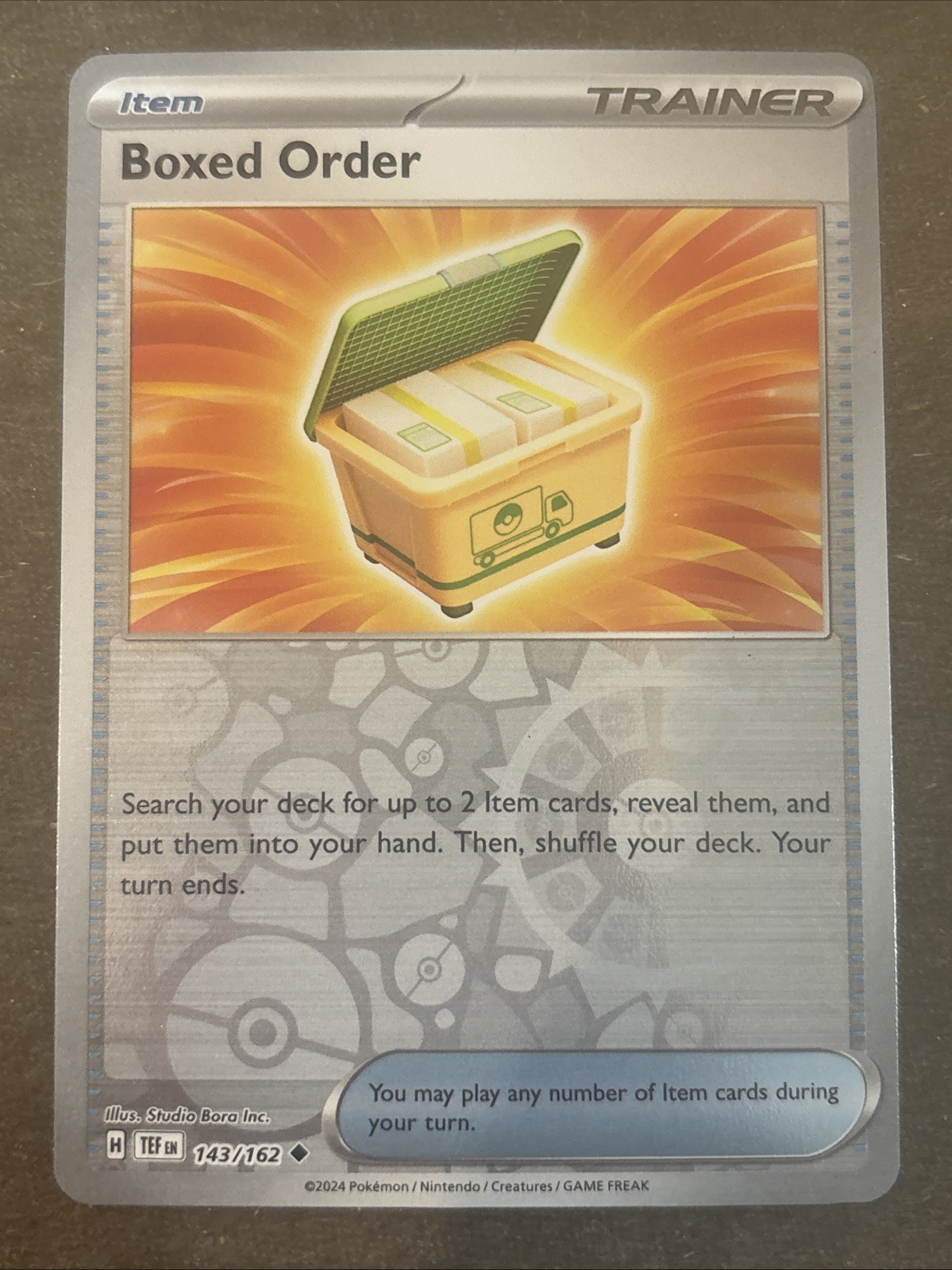 Boxed Order 143/162 SV05: Temporal Forces Reverse Holo Pokémon TCG NM