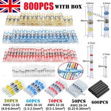Waterproof Solder Seal Heat Shrink Wire Cable Connectors Crimps Butt Joint Set