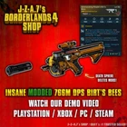 Borderlands 4✨ MODDED 766M DPS BIRT'S BEES SMG CRAZY DAMAGE BL4✅PC-PS-XBOX✨