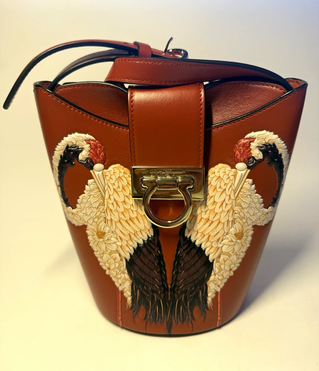 Salvatore Ferragamo Leather Exterior Floral Bags & Handbags for