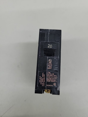 Siemens ITE Q120 QP120 Circuit Breaker 20 Amp 120 Volt 1 POLE Plug In (S1)