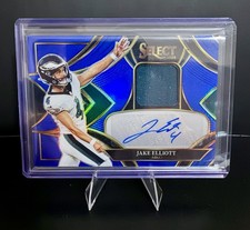 Panini 2025 Select Prizm Patch Autograph Jake Elliott Eagles No. SME-JET   /149