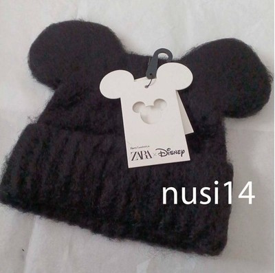 ZARA NEW WOMAN MICKEY MOUSE EAR KNIT BEANIE HARRY LAMBERT DISNEY