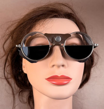 Vintage Willson Safety Goggles Welding Glasses Wire Rim 2" Split Lens Steampunk